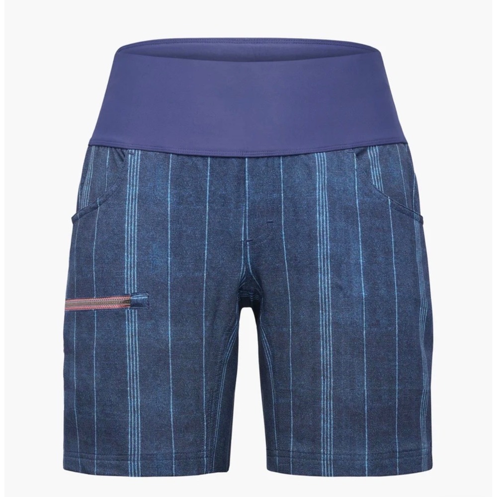 SHREDLY Limitless Mountain Bike Shorts Womens Size 16 Blue Denim Stripe EcoMove